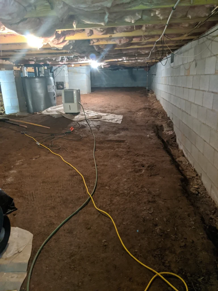 Early Phase Crawl Space Waterproofing Durham NC